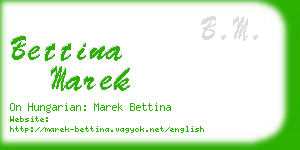 bettina marek business card